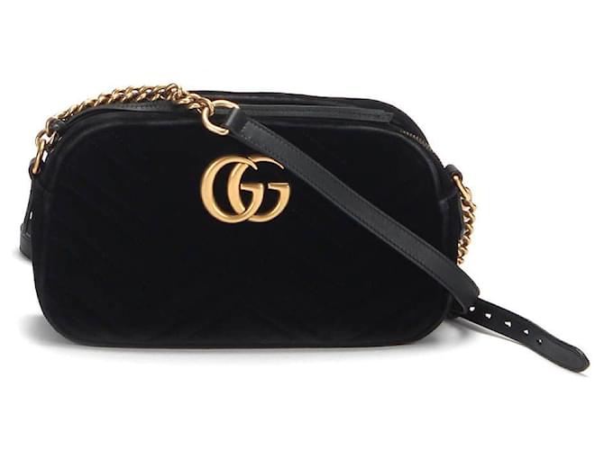 Gucci Small GG Matelasse Velvet Bag black velvet ref.381825 - Joli Closet