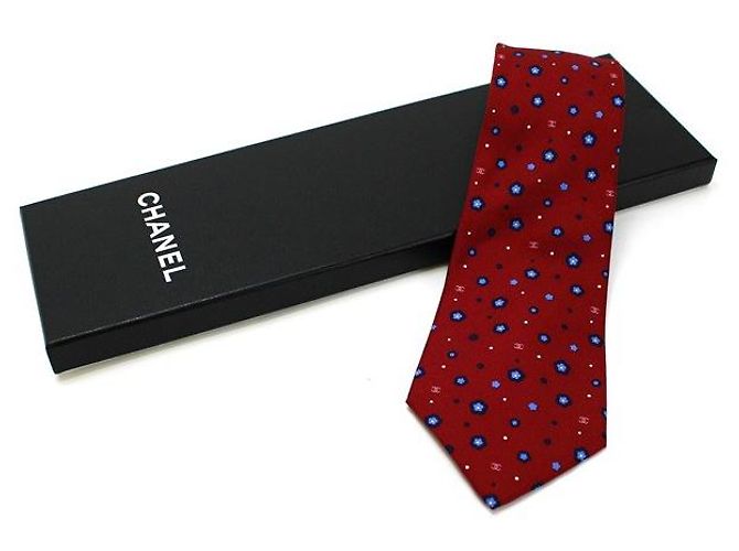 Chanel Ties Red Silk