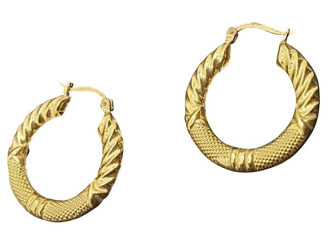 inconnue Hoop earrings in yellow gold 18K weight 3.65 grs Golden  ref.382370