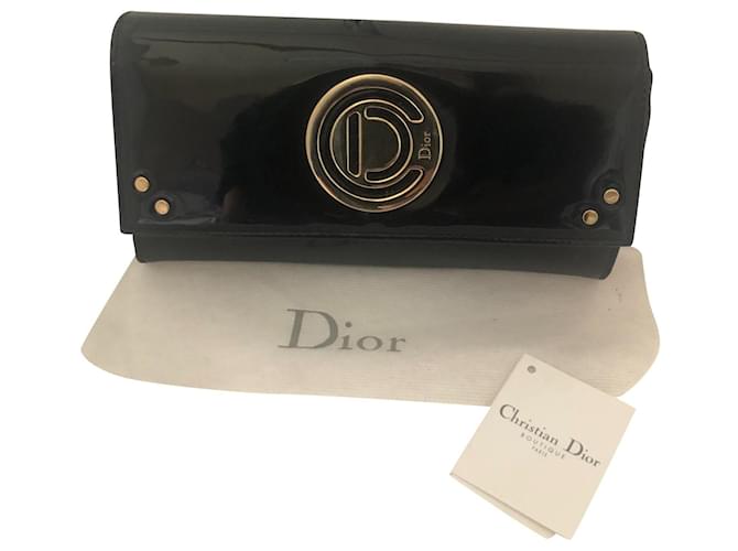 Dior Wallets Black Leather  ref.382395