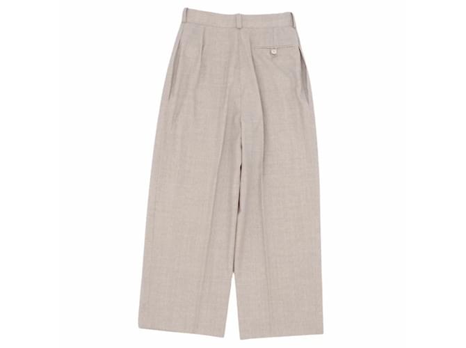 Chanel Pants, leggings Grey Wool  ref.382397