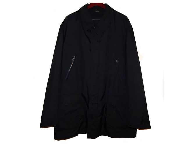 Hermès HERMÉS LONG JACKET WINDBREAKER Black