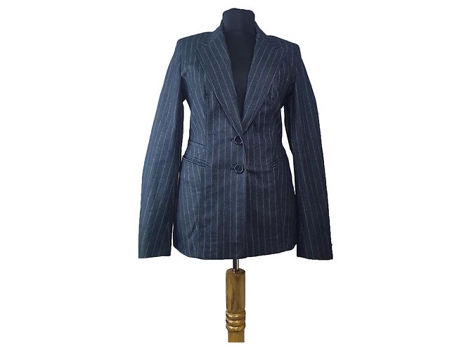 Blazer Patrizia Pepe a Strisce Blu Scuro