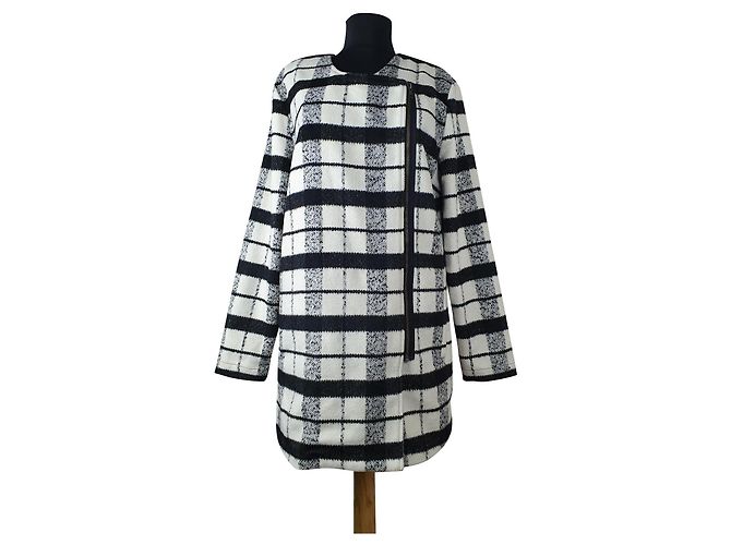 Gestuz Mathilde Tartan Coat Black White