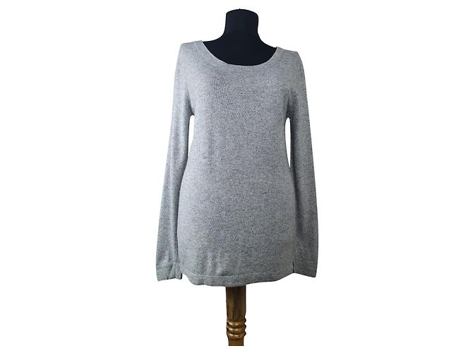 Autre Marque Delicate Love grauer Kaschmir Wollpullover