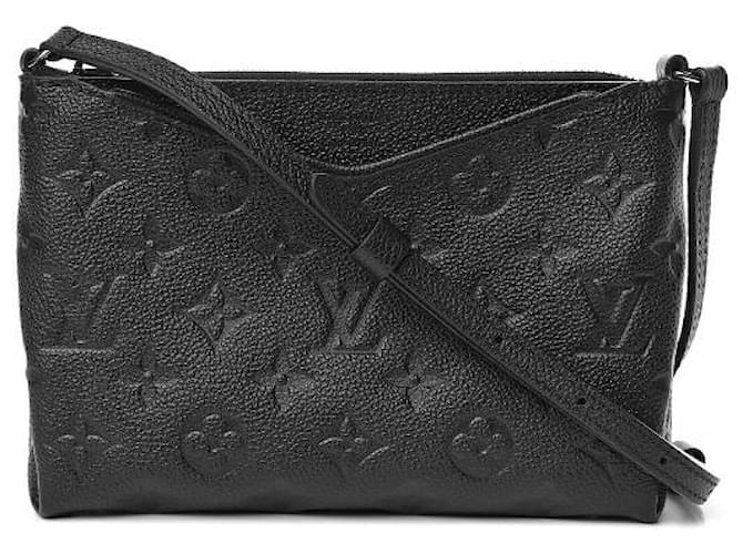 Louis Vuitton Pallas Clutch Black Leather  ref.382938