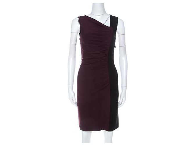 Diane Von Furstenberg Abito DvF Gladys bicolore Nero Viola scuro