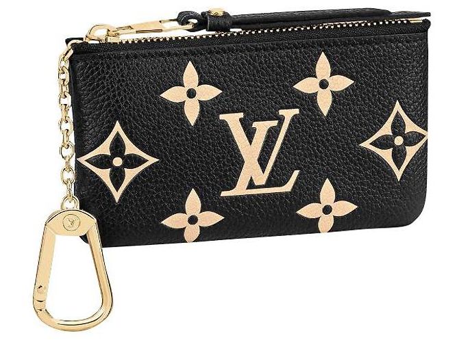 Louis Vuitton Monogram Empreinte Monedero de cuero negro