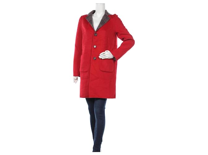 Blonde No.8 Coats, Outerwear Red Multiple colors Grey Polyester Wool Viscose  ref.383204