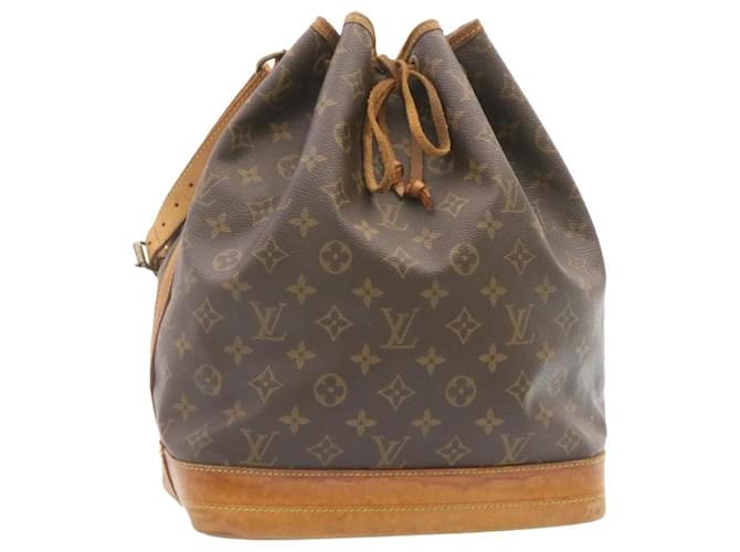LOUIS VUITTON Monogram Noe Shoulder Bag M42224 LV Auth 25284 Brown Cloth  ref.383213