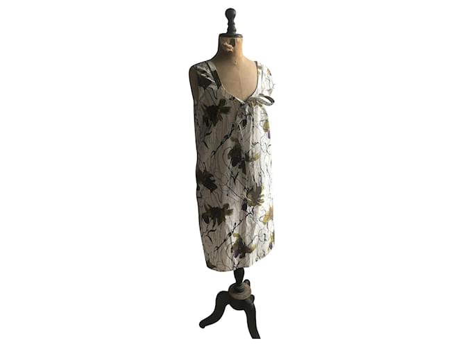 Marni Kleid mit Alhambra-Muster Mehrfarben Grün Baumwolle  ref.383276