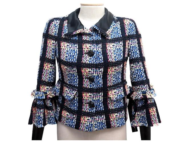 NEW CHANEL P JACKET34951 S 36 IN TWEED MULTICOLORED BUTTONS CC NEW JACKET Multiple colors  ref.383356