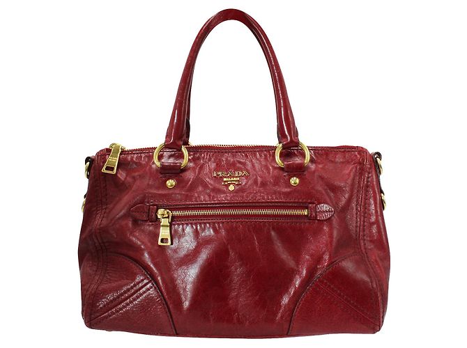 Prada Sac cabas Vitello Rubino