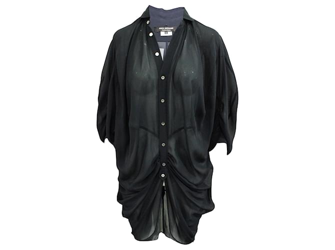 Junya Watanabe Oversized Black Draped Dress Polyester  ref.383457