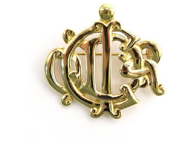 Other jewelry NEW CHRISTIAN DIOR BROOCH IN GOLD METAL NEW GOLDEN BROOCH  ref.383464