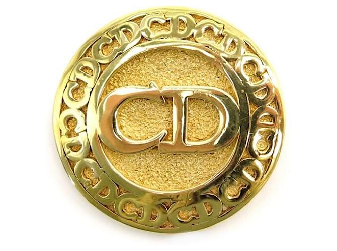 Autres bijoux BROCHE CHRISTIAN DIOR INITIALES CD EN METAL DORE GOLDEN BROOCH Métal Doré  ref.383469