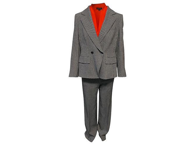 Completo pantalone a quadri Escada con camicetta Nero
