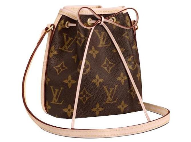 Louis Vuitton Noe Pouch Monogram Brown/Pink in Coated Canvas