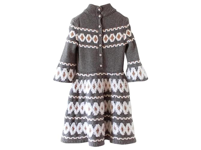Chanel 5,7K $ NEU 2019 Herbstkleid Grau Wolle  ref.383993