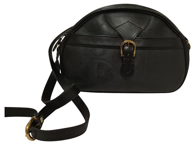 Borsa a tracolla Dior in tela nera Nero