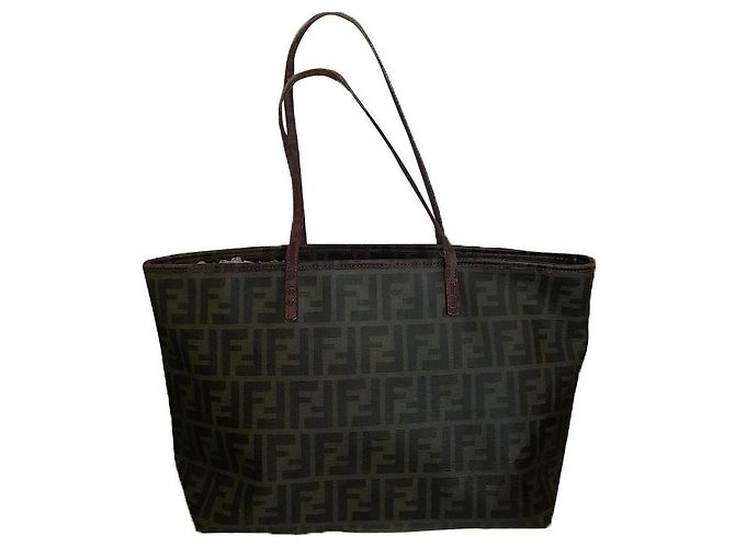 Fendi Spalmati Zucca Handtasche Braun Monogramm