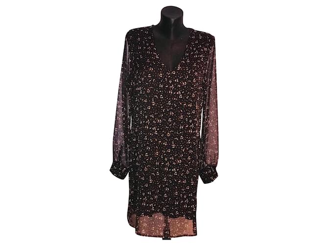 La Fée Maraboutée Robes Polyester Noir Multicolore  ref.384107