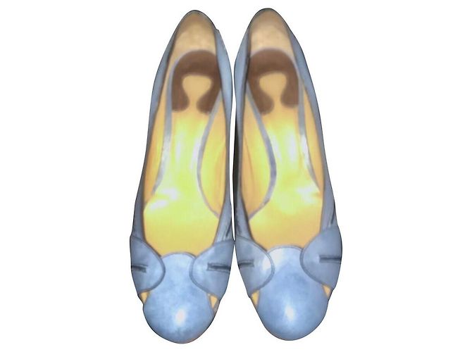 Chloé Pumps aus Leder Hellblau