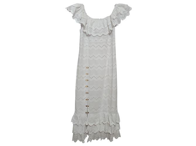 Autre Marque Vestido midi Alice Mccall Ziggy blanco de algodón