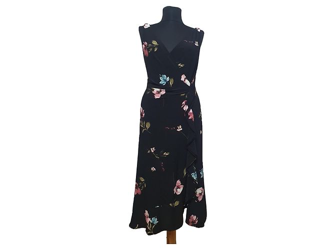 Abito floreale Ralph Lauren Nero Multicolore