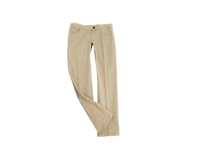 Dolce & Gabbana [Used] DOLCE & GABANNA Beige Chino Pants Cotton Elastane  ref.384756