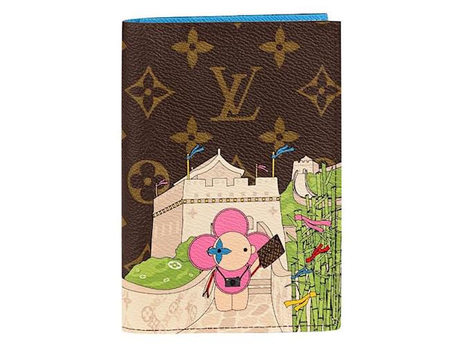 Louis Vuitton Animação natalícia da capa do passaporte LV Multicor Couro  ref.384777