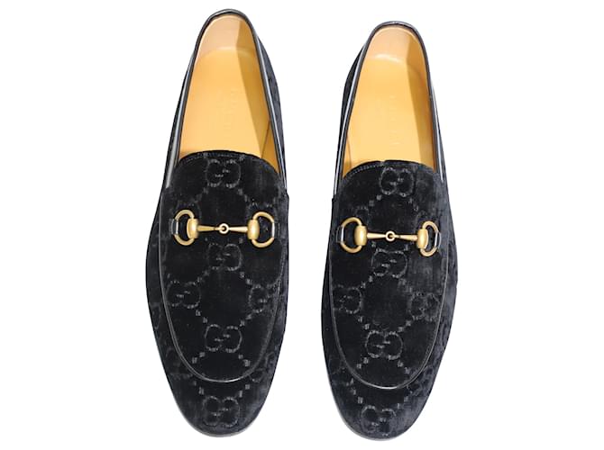 Jordaan GG Velvet Loafers in Black - Gucci