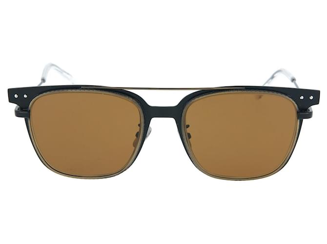 Bottega Veneta Sonnenbrille mit eckigem Rahmen Schwarz  ref.385350