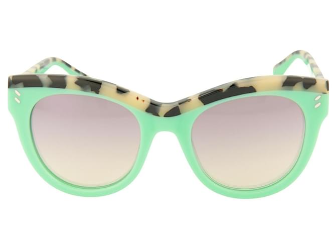 Stella Mc Cartney Cat-Eye-Sonnenbrille aus Acetat Blau  ref.385386