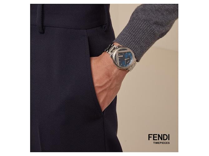 Fendi Run Away Watch Argento Metallico  ref.385446