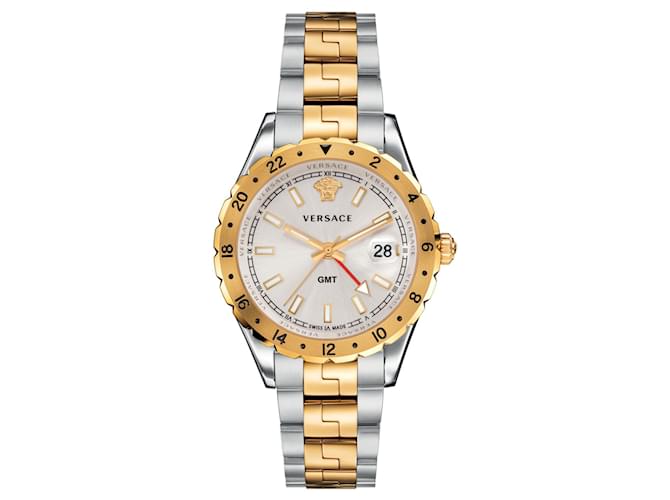 Versace Hellenyium GMT Watch Silvery Metallic  ref.385467