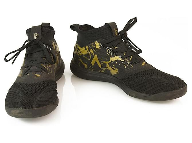 Fanático Dictado acerca de Adidas Paul Pogba Ace Tango 17 Black Gold Sneakers Trainers shoes US 7.5  Golden ref.385634 - Joli Closet