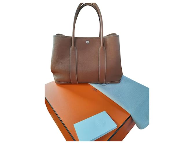 Hermès Garden Party bag Caramel Leather ref.385703 - Joli Closet