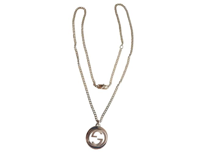 Gucci GG long necklace in silver 925 Silvery  ref.385792