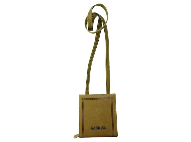 [Used] JACQUEMUS Shoulder bag Green Leather  ref.385874
