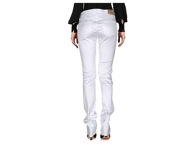 Fay Un pantalon, leggings Coton Elasthane Blanc  ref.385876
