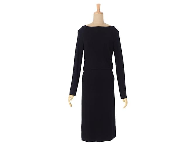 [Used] LOEWE Rayon Jersey Open Back Dress Tops Women's Black Polyurethane  ref.385893