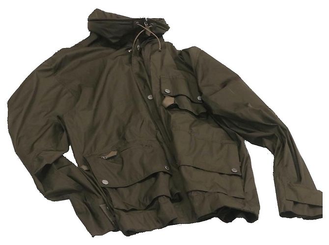 Hermès HERMES Jacke Polyester Khaki Auth ar4657