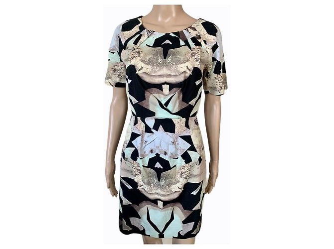 Designers Remix Josette Kleid Schwarz Beige