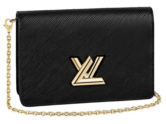Louis Vuitton LV Twist beltbag wallet on chain Black Leather  ref.385970