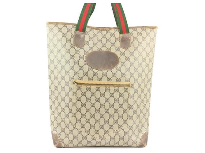 Gucci Supreme Monogram GG Web Handle Tote Bag Leather  ref.386006