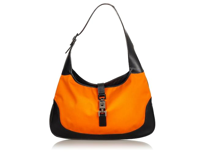 Price Gucci Orange Handbag Gucci Orange Jackie Nylon Shoulder Bag