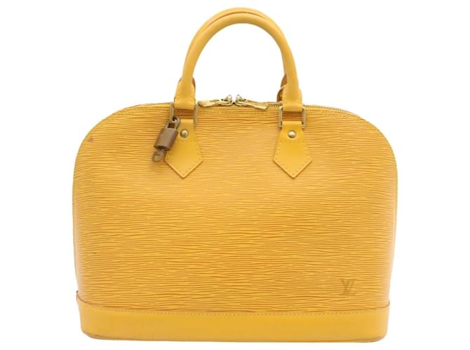 Louis Vuitton Alma Amarelo Couro  ref.386763