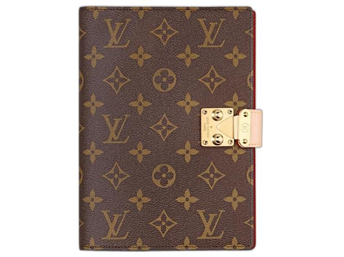 Louis Vuitton Couverture de cahier LV Paul Cuir Marron  ref.387153