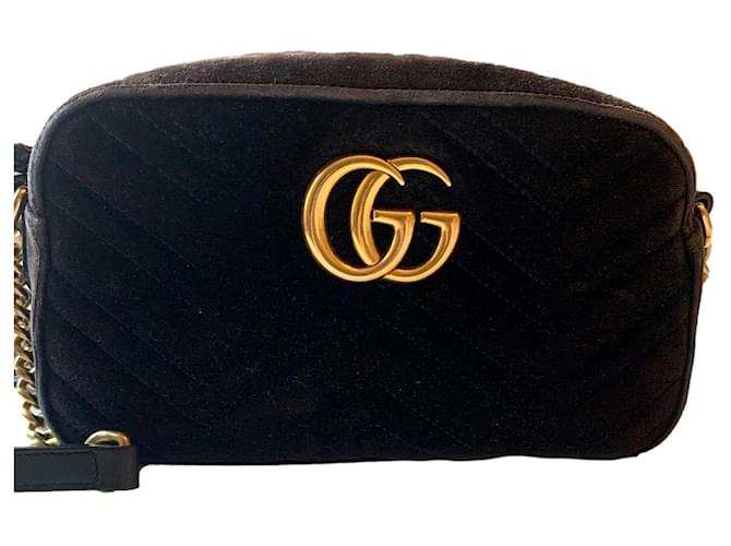 Gucci Handbags Black Velvet  ref.387239